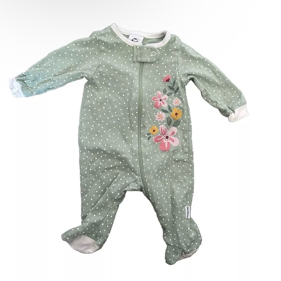 Lot Of 6 Footie Pajamas Size 0-3 Months 2 Way Zipper - Picture 4 of 7